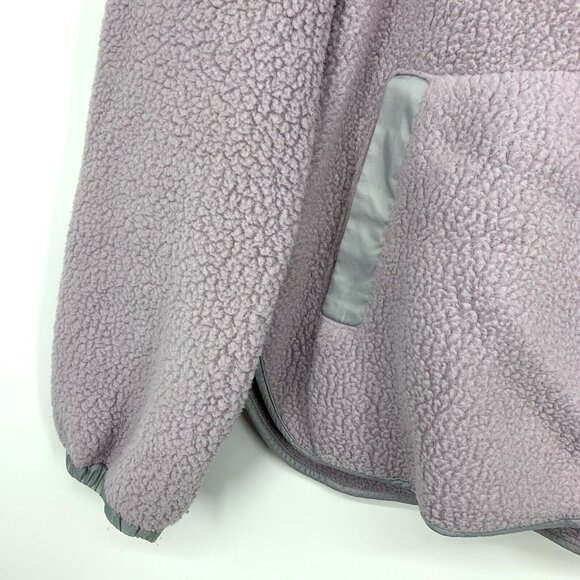 Madewell Jacket Popover Polartec Fleece Purple Long Sleeve Pocket - Picture 5 of 12